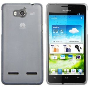 mumbi Hoes compatibel met Huawei Ascend G600 / G615 mobiele telefoon case telefoonhoes, transparant wit