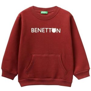 United Colors of Benetton Sweatshirt met capuchon voor kinderen en jongens, Bordeaux 1g2, 24 Maanden