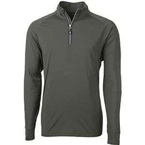 Cutter & Buck Men's Big & Tall Long Sleeve Adapt Eco Knit Quarter Zip Pullover, Polished, 2XT