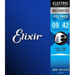 Elixir® Strings snaren voor elektrische gitaar met POLYWEB®-Coating, superlicht (.009-.042)