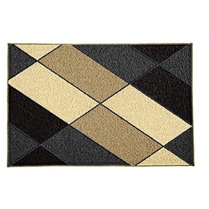Kleine Wolke Badmat Ayana, kleur: zwart, materiaal: 100% polyacryl, afmetingen: 55x 65 cm