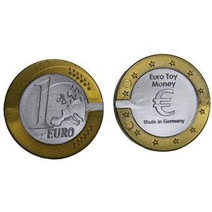 WISSNER 80617 actief leren - Euro speelgeld om 100 x 1 Euro munten te berekenen, zilver, goud