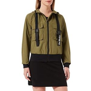 Love Moschino Damesjas met capuchon, groen, 44