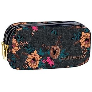 Coolpack 80330CP Pennenetui Primus Grey Denim Flowers, meerkleurig