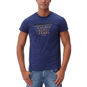 Calvin Klein T-shirt voor heren, blauw 773, 56, Blauw 773, 56