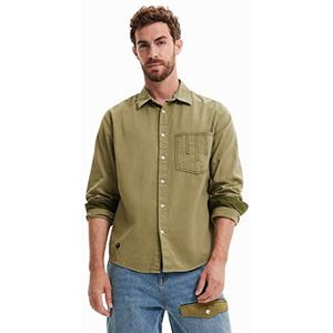 Desigual Men's CAM_Brad 4003 Military Green T-shirt, M, groen, M