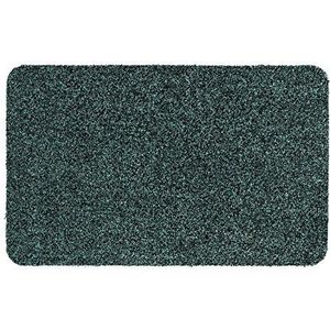 Tapijt voor entree majestic – turquoise – 50 x 80 cm – vinyl onderlegger antislip