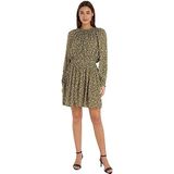 Tommy Hilfiger - Vis Crêpe Jurk - Veren Print/Putting Groen - Fit & Flare