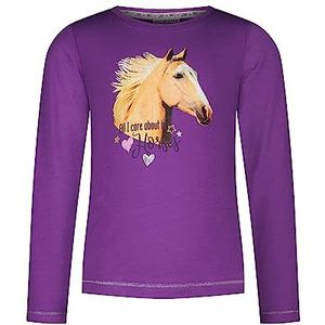 SALT AND PEPPER T-shirt voor meisjes en meisjes, met print van Horse Head, grape, 104/110 cm