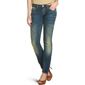 Herrlicher Dames Jeans 5630 D9900 Touch Denim Stretch Skinny/Slim Fit (buis) normale tailleband (andere kleuren), blauw (Antique 016), 25W x 32L