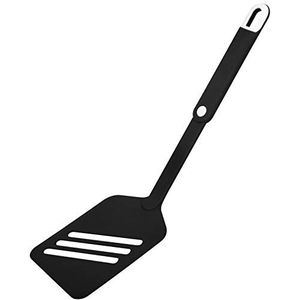 FACKELMANN 24284 Slotted Spatula Blanca, Plastic Kitchen Helper, Spatula for Coated Pots and Pans (Color : White), Quantity: 1 piece 26.5