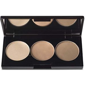 Stargazer contourpalet met 3 schaduwen, donker met volledige spiegel.