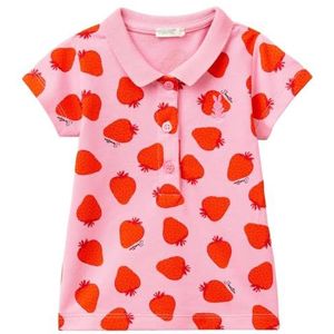 United Colors of Benetton Poloshirt voor meisjes, Roze, 62 cm