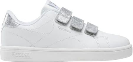 Reebok Court Clean Hook & Loop Straps Sneakers voor meisjes, Wit Wit Zilver, 27 EU