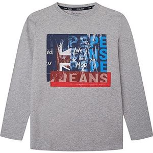 Pepe Jeans Claus T-shirt voor jongens, 933Grey Marl, 6 Jaren