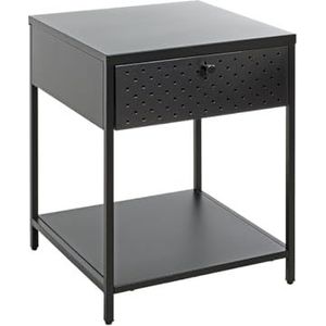 HAKU Möbel Console zwart, metaal - Maat: B 40 cm x H 53 cm x D 40 cm, Stijl: Modern