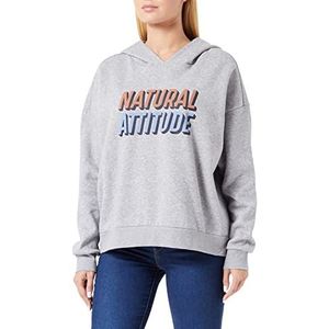 SIRUP COPENHAGEN Women's Sweat Hoodie met print Hooded Sweatshirt, Grey Melange, medium