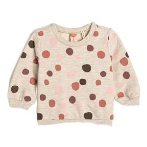 Koton Babygirl Sweatshirt met lange mouwen, ronde hals, bedrukt detail, geborsteld interieur, Beige design (0d5), 2-3 jaar