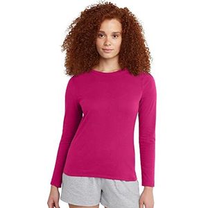 Hanes Originals Dames T-shirt met lange mouwen, katoen, lichtgewicht T-shirt met ronde hals, moderne pasvorm, S