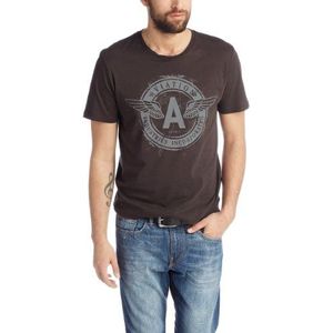ESPRIT Heren T-shirt Print - Regular Fit 034EE2K046, bruin (Dark Coffee), L