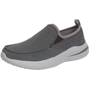 Skechers Delson 3.0 Chadwick Mocassin voor heren, Zwart Canvas, 44 EU