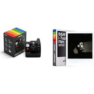 Polaroid - Now+ Generation 3 - Instantcamera Bluetooth-verbonden + zwart-Wit Film (8 filmpakket) - Zwart