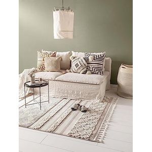 benuta TRENDS Laagpolig tapijt OYO crème/grijs 160x230 cm - modern tapijt voor de woonkamer