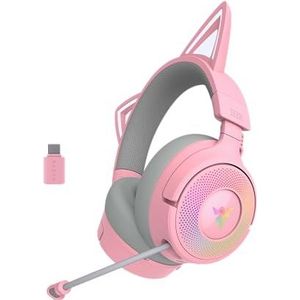 Razer Kraken Kitty V3 Pro - Draadloze Gamingheadset - Quartz - RGB Kitty met Reactieve Kattenoren