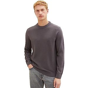 TOM KLEERMAKER Basic gebreide herentrui met ronde hals van katoen