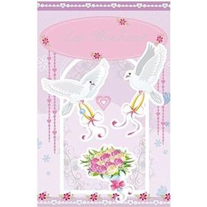 Susy Card 40010496 Wenskaart voor bruiloft""duiven"", afmetingen: 17 x 11 x 0,5 cm