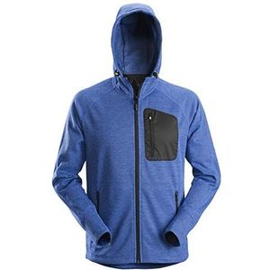 Snickers Flexiwork, Fleece Hoodie Kobalt Blauw/zwart Mt 2xl