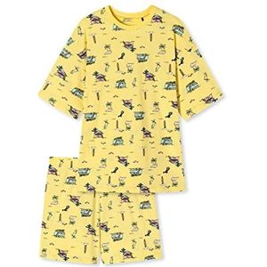 Schiesser Meisjespyjama kort pyjamaset, vanillegeel, 176, vanillegeel, 176 cm