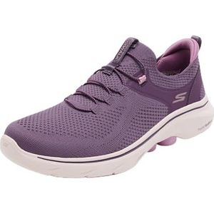Skechers Dames Go Walk 7 Abie Sneaker, Paars, 36 EU