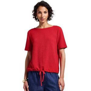 Street One - Dames Shirt - Rood - Met Structuur