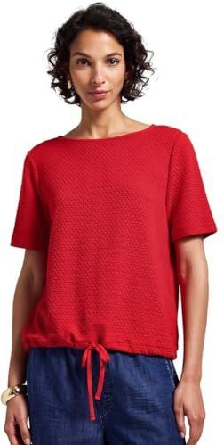 Street One - Dames Shirt - Rood - Met Structuur