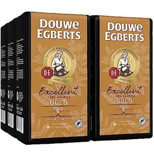 Douwe Egberts Filterkoffie Aroma Variaties Excellent Premium (3 Kilogram - Intensiteit 05/09-100% Arabica Light Roast Koffie) - 6 x 500 Gram