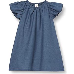 Müsli by Green Cotton Baby-meisjes Chambray S/S Dress, Chambray, 74 cm