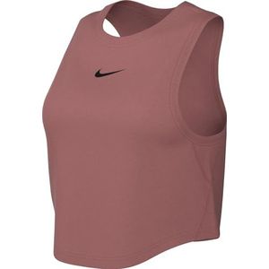 Nike Shirt W Nk One Classic Df CRP Tank, Canyon Pink/Black, FN2845-634, XS