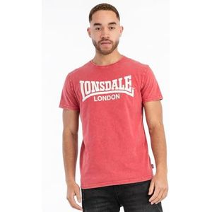 Lonsdale Heren T-shirt normale pasvorm STOFA, rood/ecru, XXL, 117535