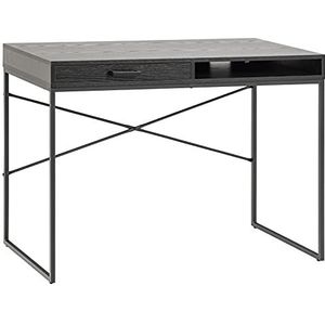 AC Design Furniture Jörn Bureau, H: 75 x B: 110 x D: 45 cm, zwart, MDF/metaal, 1 st.