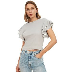 Trendyol Gebreide damesblouse, steen, extra klein