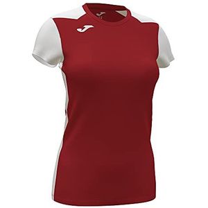 Joma 2XS Record II T-shirt met korte mouwen, uniseks, volwassenen, rood/wit