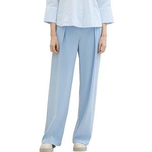TOM TAILOR Lea Straight Pantalon - Light Fjord Blue - Katoen