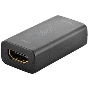 DIGITUS 4K HDMI signaalversterker - Full HD & Ultra HD bij 30 Hz - tot 30 m bereik - compacte behuizing - geen externe voeding nodig - zwart