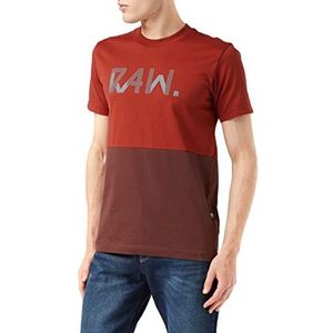 G-STAR RAW Heren 7411 C&s T-shirt, meerkleurig (Auburn/Brown Stone Color Block C336-c999), S