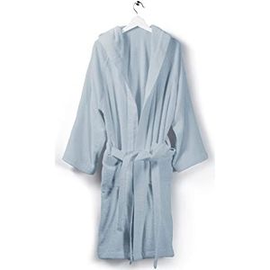 Caleffi Badjas van katoen, lichtblauw, zacht, 1000425