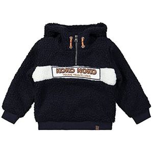 Koko Noko Jongens sweater, marineblauw + gebroken wit, 6 Maanden