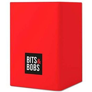 Grafoplás Pennenhouder, rood, silicone, 9,5 x 6,5 x 6,5 cm, perfect voor op het bureau, bits en bobs pop-up design, levendige kleuren