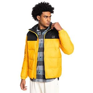 Quiksilver Wolf Shoulder - Colourblock Puffer Jas - Heren - S - Oranje