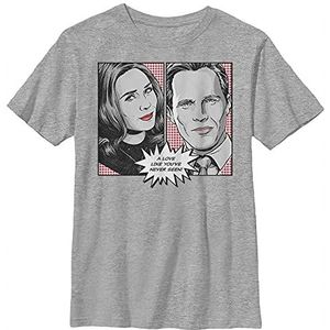 Marvel Likeness Pop WandaVision T-shirt voor jongens met bemanning, Athletic Heather, Youth XS, Athletic Heather, XS, Sportheide, XS, Sportieve heide, XS